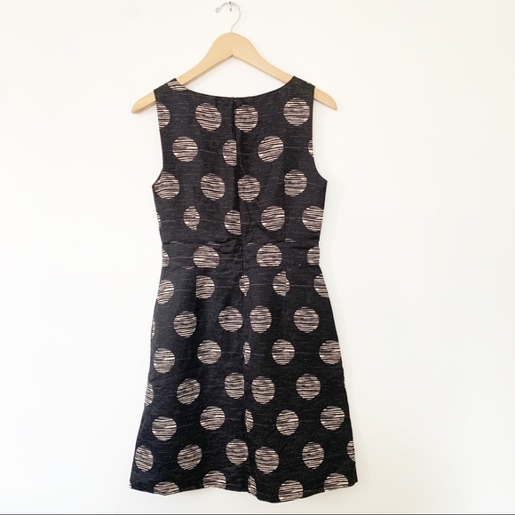 Banana Republic Black Cream Dot A Line Shift Dress - Picture 10 of 12